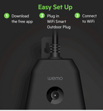 Belkin wemo Wi-Fi smart outdoor plug w/voice control (Alexa, Google)