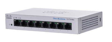 Switch Cisco CBS110 No administrable con 8 puertos 10 100 1000 solo soporta  4 puertos POE con 32W